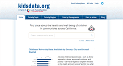 Desktop Screenshot of kidsdata.org